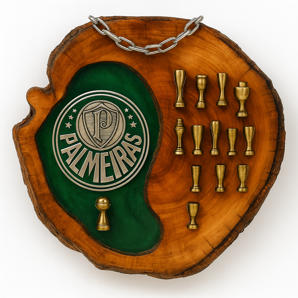 Tábua Rústica Personalizada - Palmeiras + Kit Churrasqueiro