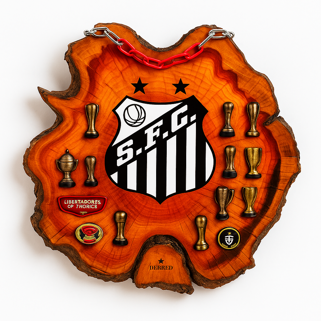 Tábua Rústica Personalizada - Santos + Kit Churrasqueiro