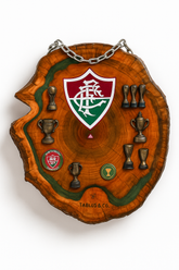 Tábua Rústica Personalizada - Fluminense + Kit Churrasqueiro